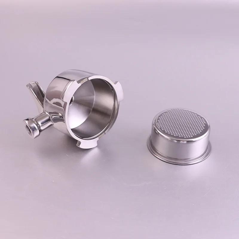 11MM 1 Ears Handle Filter for Delonghi Dedica EC681/681 Stainless Steel Coffee Double Mouth Splitter Portafilter Barista Tool