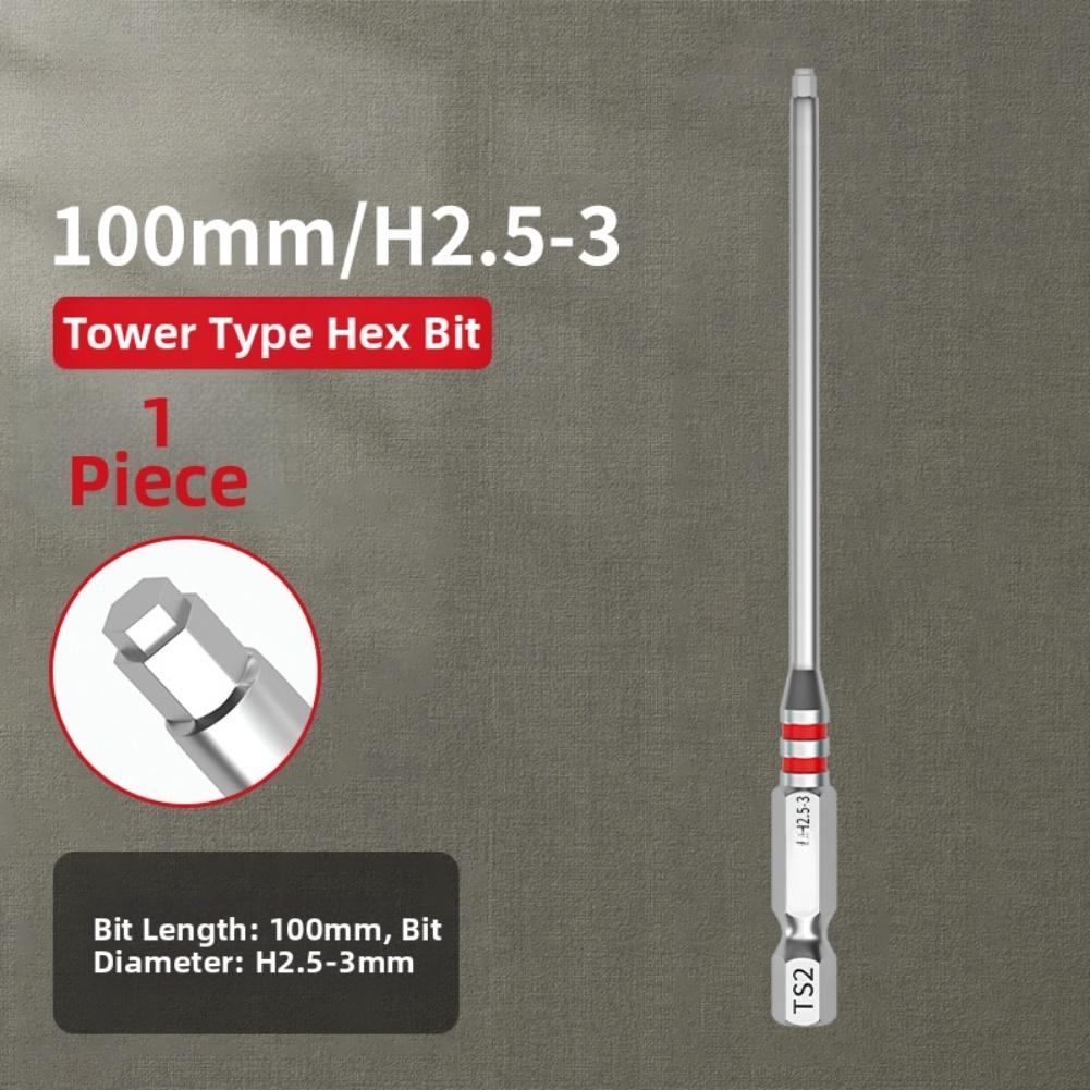 1pc 65/100mm Electric Screwdriver Bits High-Strength Magnetic Screwdriver For Electric Drill Wrenches Power Tool Accessories