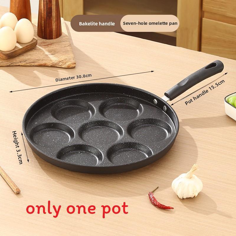 Modern Nonstick Egg Griddle With Multiple Compartments For Home Kitchen Use
