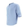 Cotton Linen Hot Sale Men's Long-Sleeved Shirts Summer Solid Color Stand-Up Collar Casual Beach Style Plus Size