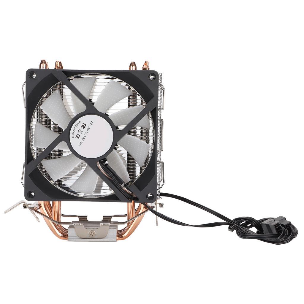 CPU Fan Direct Contact Technology RGB Lighting Low Noise Computer Cooler for Intel LGA 775 for Core2DUODual Fan