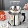 Large Capacity Oil Filtering Pot BPA-Free Stainless Steel Strainer  Household