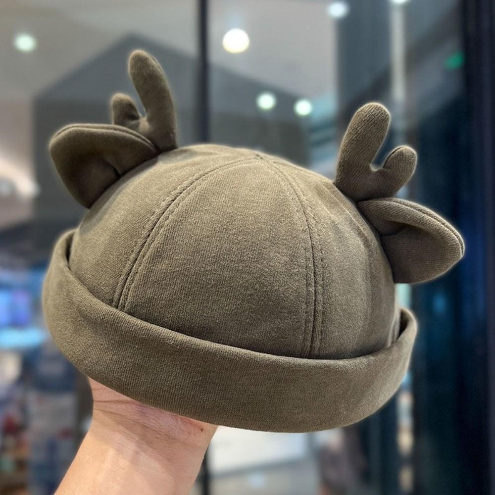 Solid Color Melon Skin Hat Cotton Beanie Hat Unisex Landlord Hat Outdoor