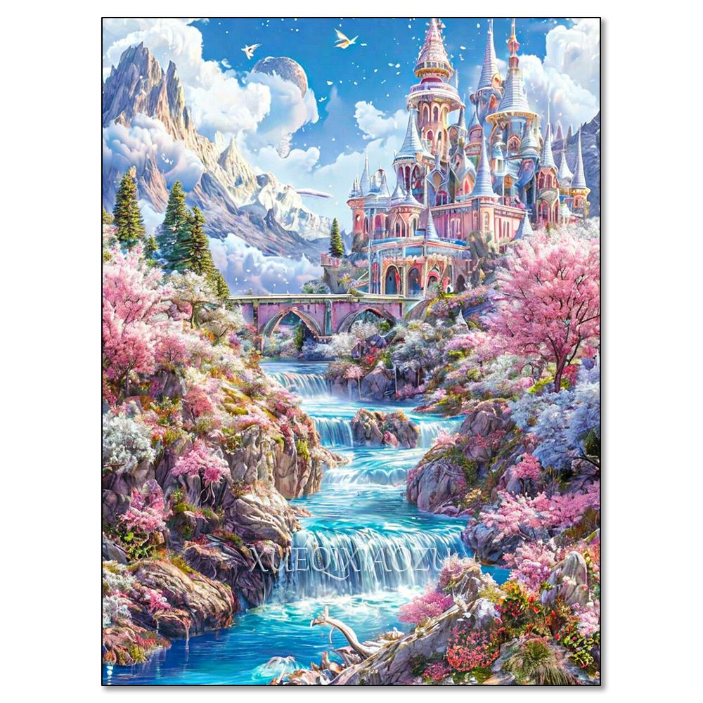 DIY Diamond Painting Kit Landscape Cactus Sailboat Sunset Full Diamond Mosaic Cross Stitch Gemstone Inlay Room Decoration Gift