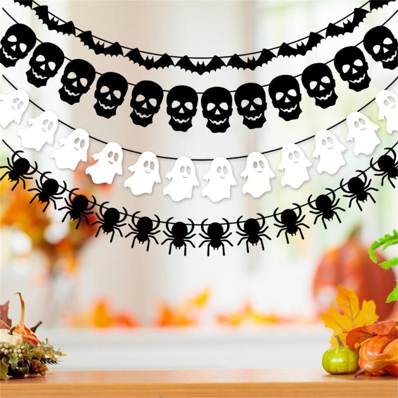 Halloween Hanging Decoration Paper Ghostly Arachnid Hanging Ornament for Home Parties and Retail Stores Window Display