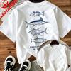 Fresh Catch Sea Fish Graphic TShirt Unisex Casual Cotton Short Sleeve Ocean Fishing Lover Tee Funny Outdoors High Quality Cotton