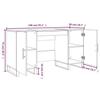 VidaXL Bureau blanc 140x50x75 cm bois d'ingénierie 829572