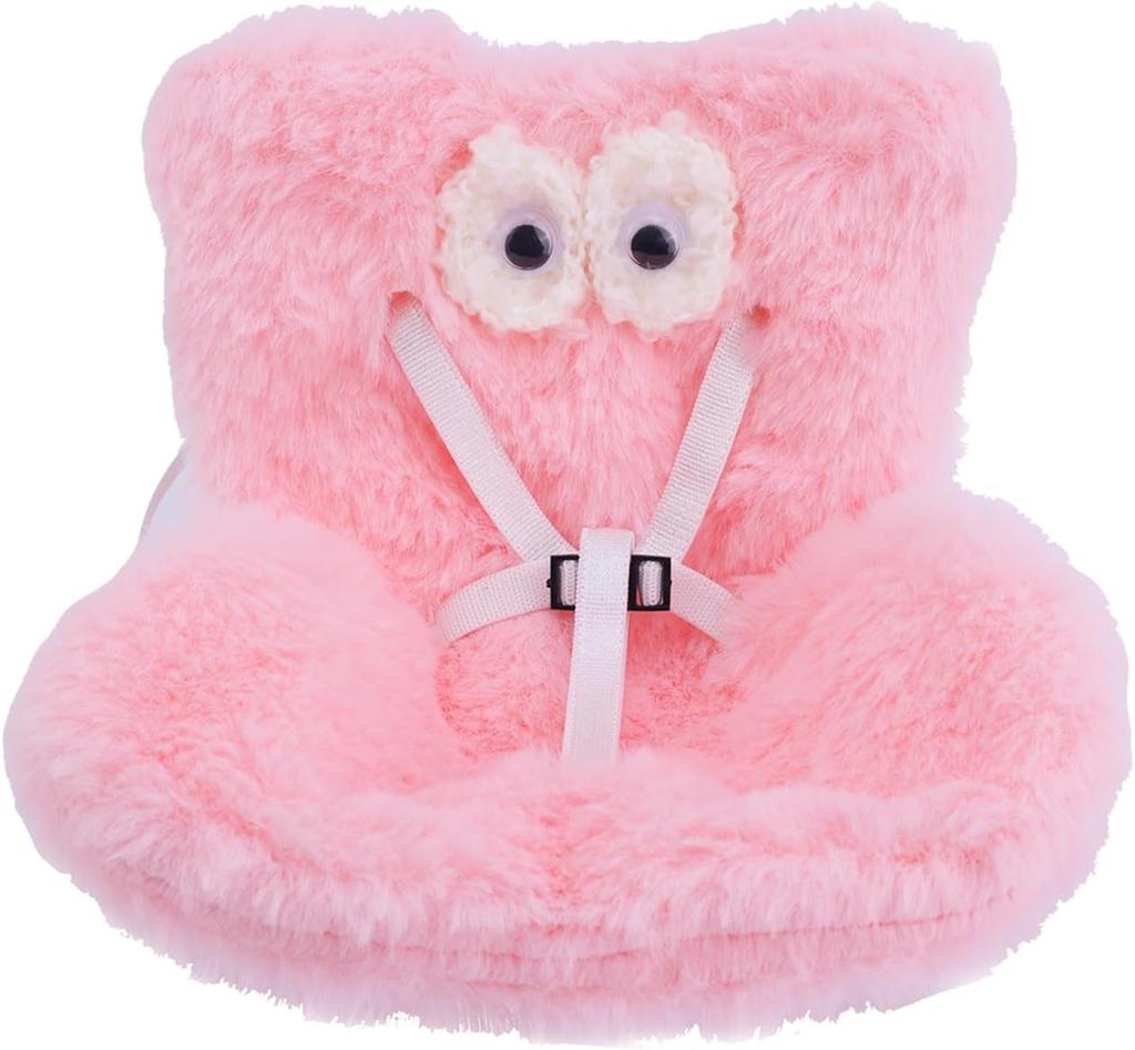 Car Seat for Dolls, Cute Safety Have a Seat with Soft Furry Cushion Pink Sofa Car Air Vents Clip Desktop Decor Chair To Display Doll Toy Ornaments