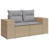 Ensemble de Canapé de jardin en Rotin Synthétique Beige de 9 pièces avec coussins, Ensemble de salle à manger de jardin 3362027