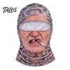 Humorvolle Outdoor-Sportmaske Alter Mann Skimaske, Winterliche Lustige Vollgesichts-Balaclava mit Halsbedeckung, Realistisches Muster Cosplay-Kostüm für