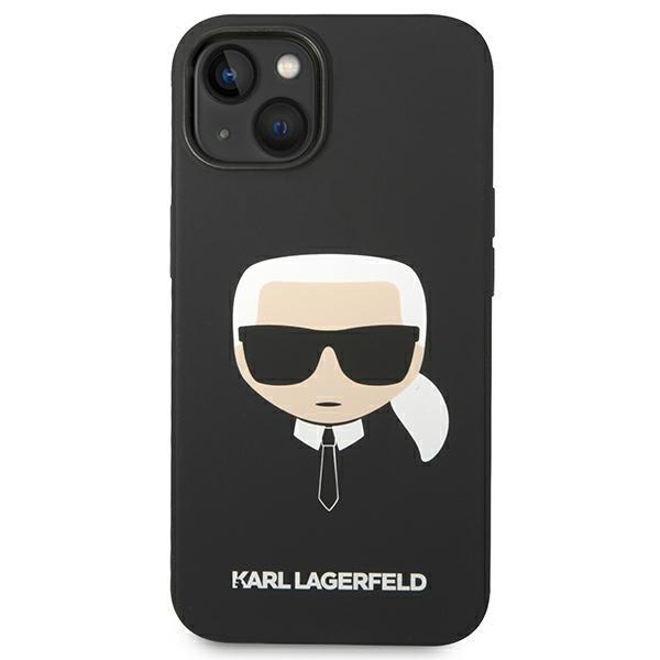 Karl Lagerfeld KLHCP14MSLKHBK iPhone 14 Plus / 15 Plus 6.7" Hardcase Black/black Silicone Karl`s Head