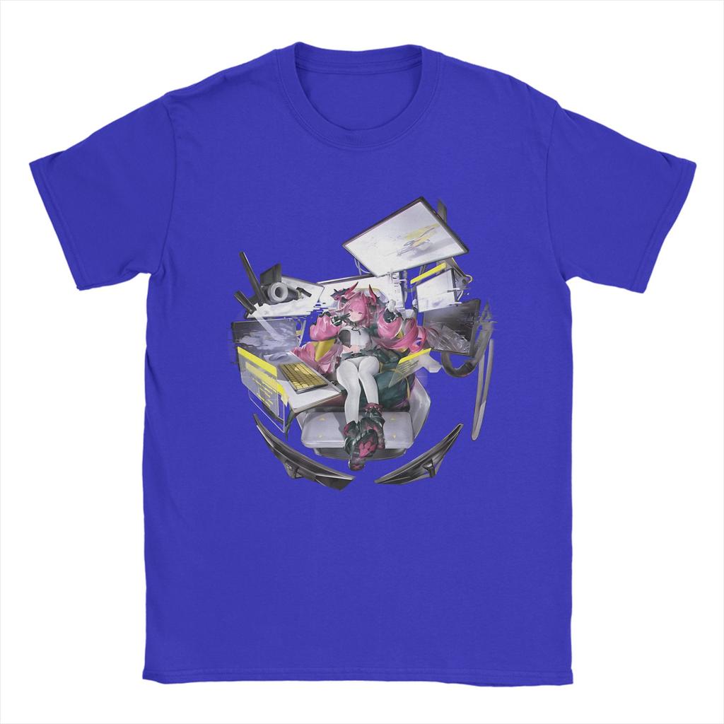Printed Laevatain Arknights Endfield T Shirt For Unisex Cotton Tee Shirt Short Sleeve Clothes