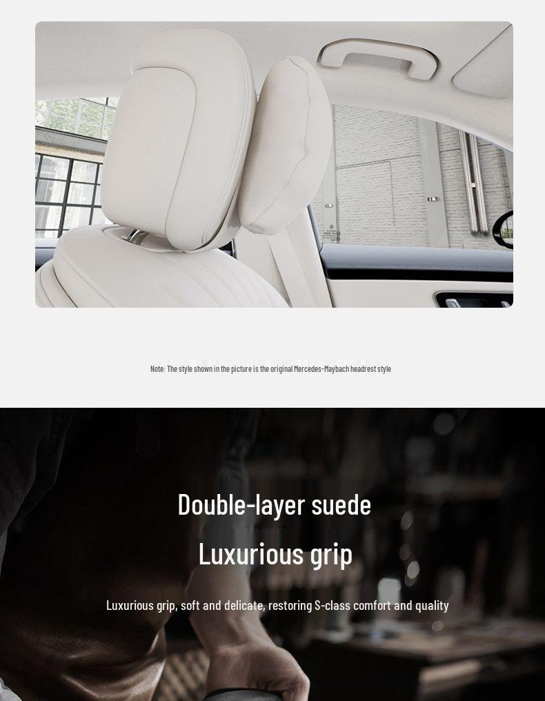 Suitable for Alcantara DuPont granulated cotton suede headrests and Maybach-style luxury seats with lumbar support.