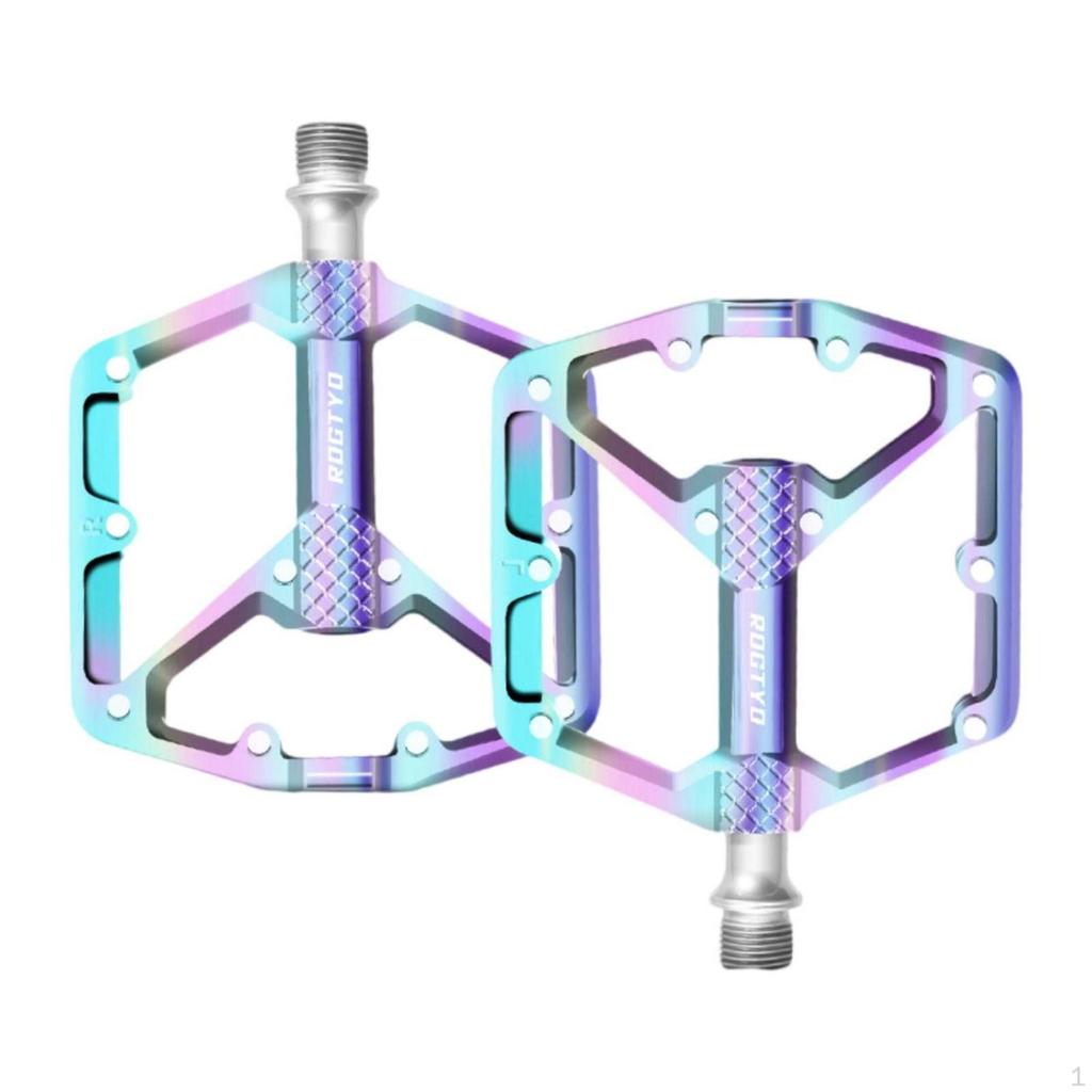 Pedals with AntiSkid Pins ThreeBearing Traction Aluminum Alloy for Cyclists,