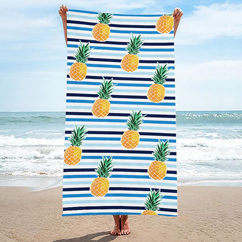 Beach Towel, Bath Towel, Microfiber Towel, Rectangular Beach Mat, Digital Printing Bath Towel, Shawl To Map