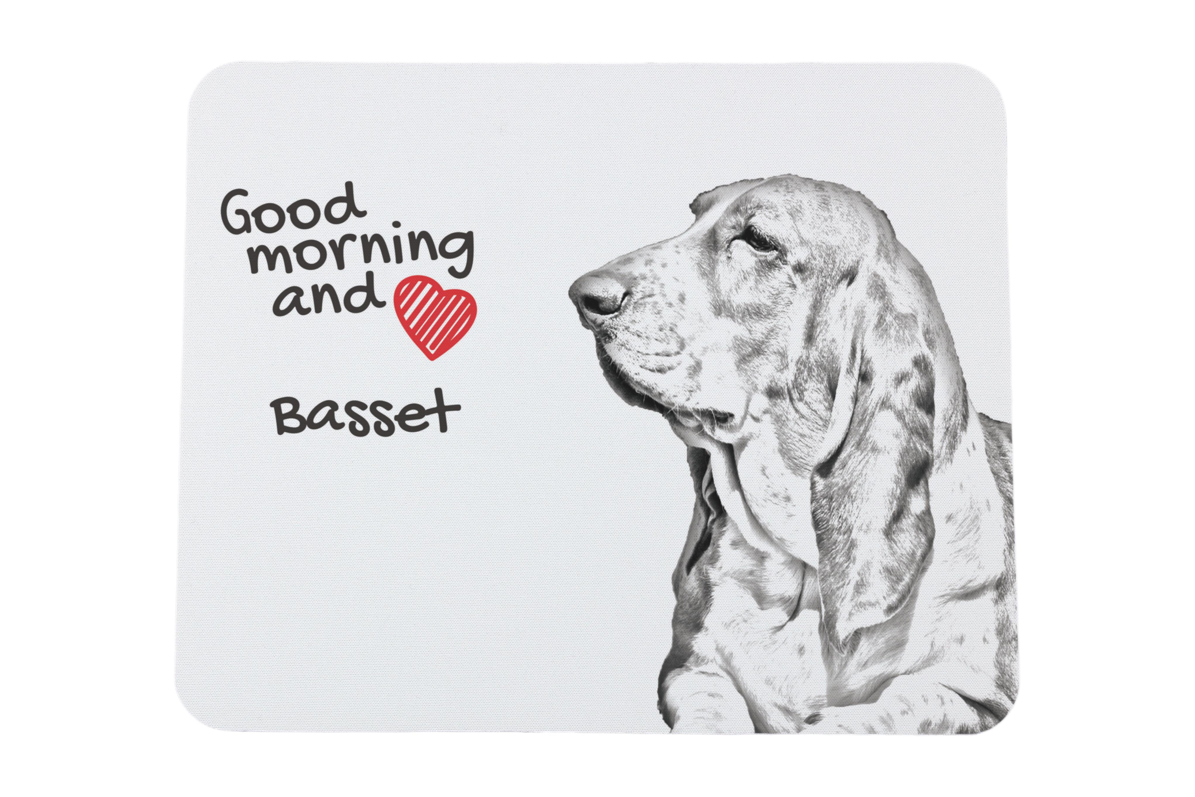 

Basset Hound - mouse pad with print, personalized dog-themed mouse pad, unique gadget for an office worker by Art-Dog brand