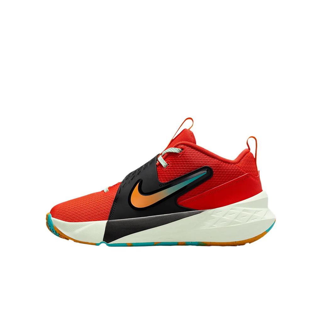 Nike Team Hustle D12 GS Picante Red Kids Sneakers Dusty-Cactus Volt-Tint Orange-Peel HF6279-601