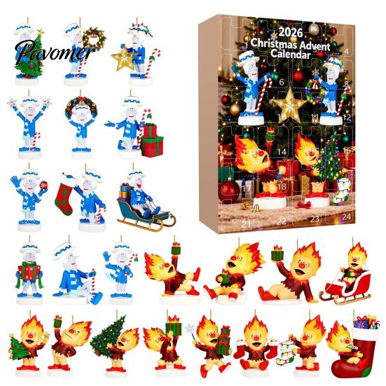 Advent Gift Boxes for Kids Christmas Calendar 2026, 24-Day Surprise Countdown with 24 to Acrylic Pendants, Anime Themed Collectible Gifts Kids, Adults