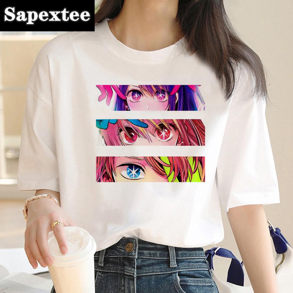 Oshi No Ko Print Women Tshirt Comic Anime Harajuku Short Sleeve T Shirt Female Manga Anime Streetwear Yk Clothes Tops