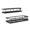 2pcs Shower Caddies Adhesive Rustproof Shower Shelves Large Capacity Bathroom Organizers Storage with Removable Hooks