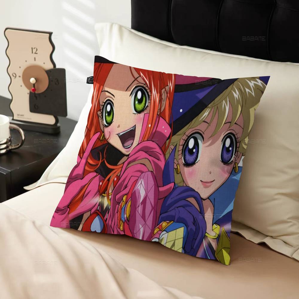 

Anime Sugar Sugar Rune Colorful Pillow Gift Home Office Decoration Bedroom Sofa Car Cushion Cover Case 45X45 Peach skin 18*18(CM)-1Pcs