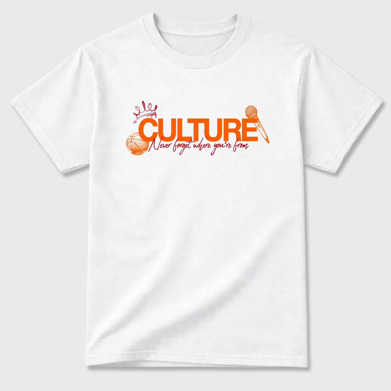 Culture graphic tee. Streetwear Brand Graphic T-Shirt. 3s Orange Citrus 2XL