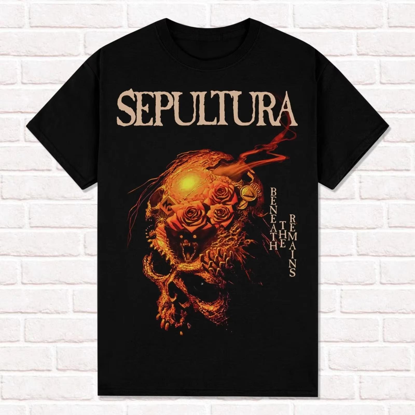 Sepultura TShirt Beneath The Remains 1989 Thrash Death Metal Groove Metal Summer Cotton Unisexs Women Top Tee Streetwear Casual XL
