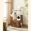 FEANDREA PCT113X01 Cat Scratching Post with Litter Tray Vintage Brown