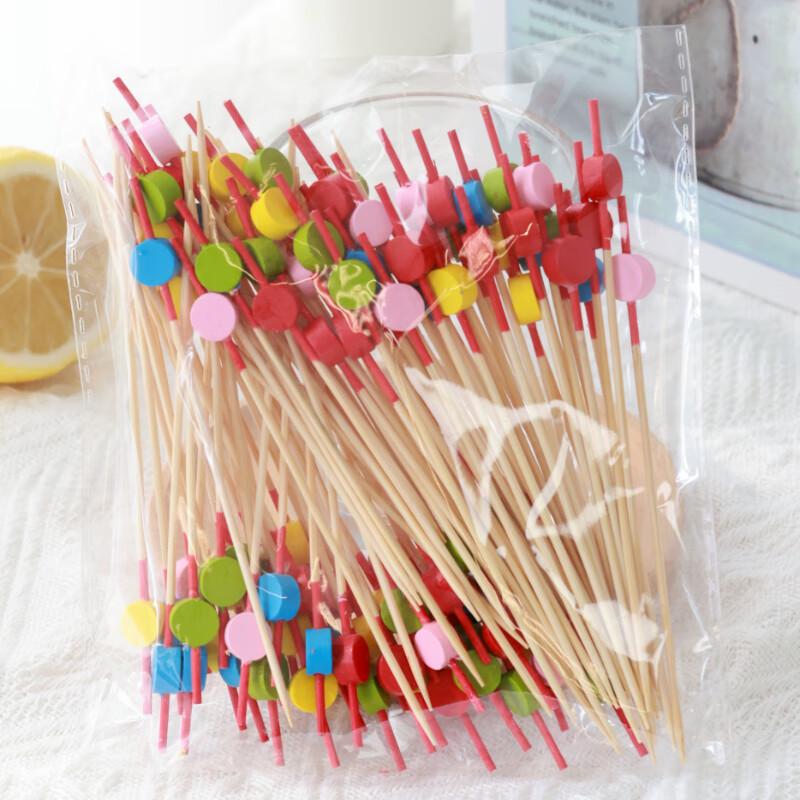 ZISIZ Disposable Red-Head Bamboo Skewers