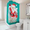 Tu Christmas Shower Curtain Merry Christmas Holiday Decor Festive Xmas Bathroom Fabric Backdrop Waterproof Holiday Decor