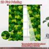 2D FLAT PRINTING 2pcs Curtains (Without Rod) St. Patrick's Frogs Chic Curtain Fabric Prints Light Filtering Curtains Crescent