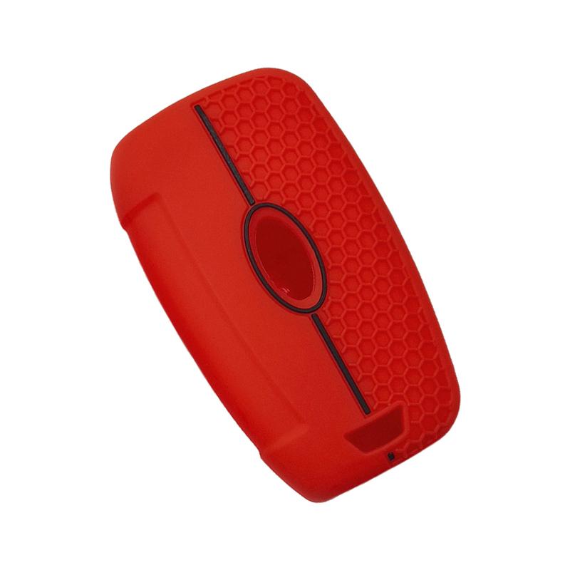 1Pc Black/Red/Blue Car Key Case,For Hyundai Fiesta IX25 Folding 3-Button Honeycomb Pattern Silicone Key Case,Car Accessories