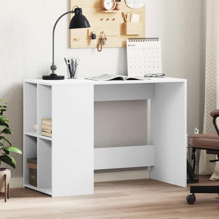 VidaXL White Desk 102x50x75 Cm Engineered Wood, Writing Desk, Computer Desk, Home Office Desk, Desk 840541