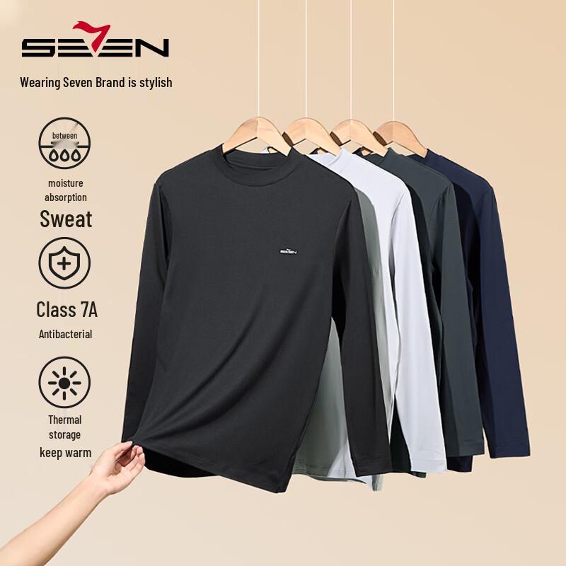 Qipai Men s Thermal Long-Sleeve Baselayer Top XL