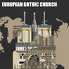 Stadt Notre-Dame de Paris Architektonisches Set Bausteine Mini-Bausteine Set Kölner Dom Sammlerstück Kirchenmodell Spielzeug Geschenke