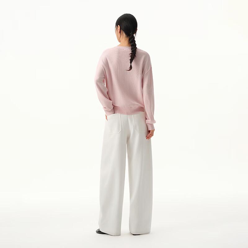 Broadcast Women's 100% Wool Embroidered Round Neck Sweater