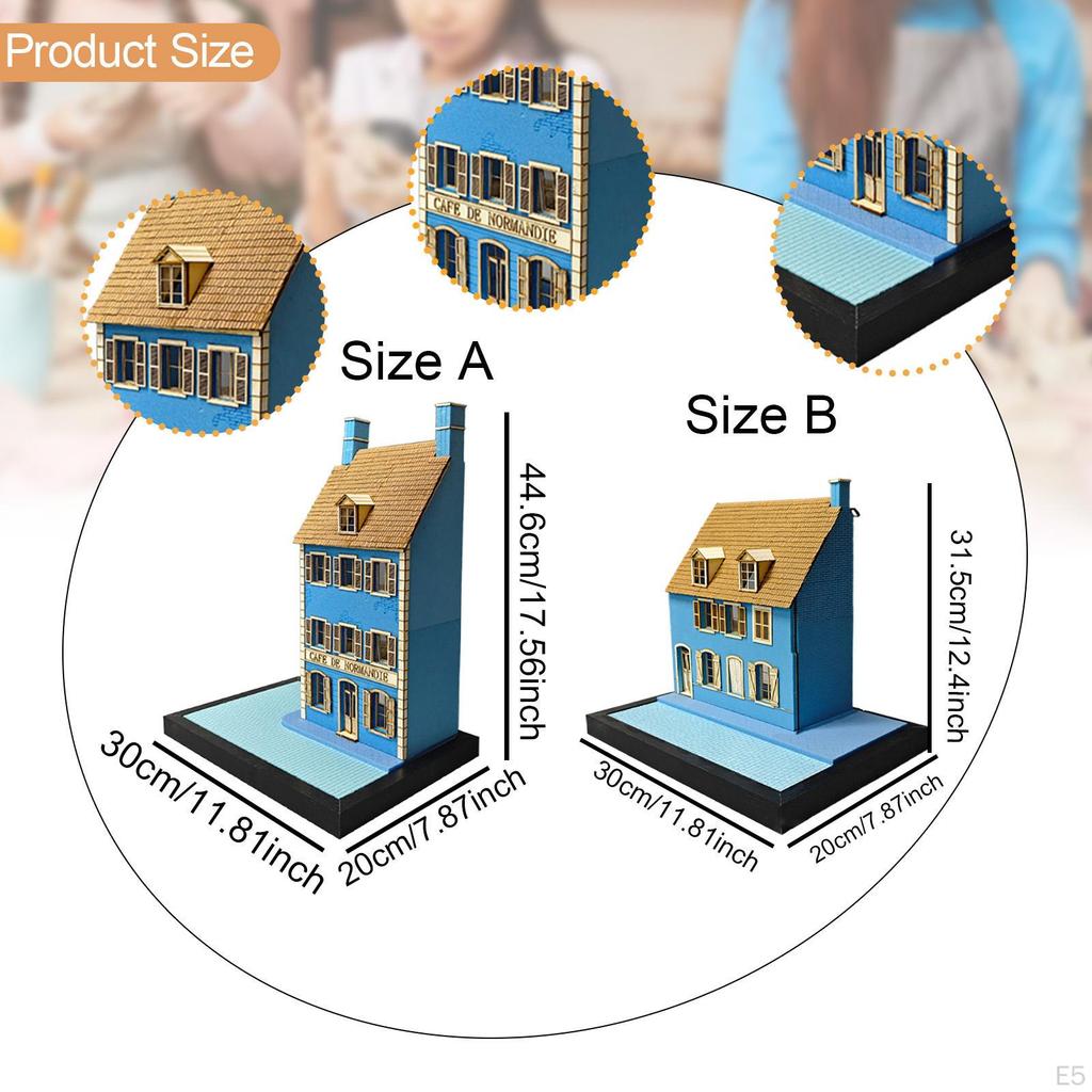 1/35 HO House Building Railway Layout Model DIY Assemble Assembled Diorama Scenery for