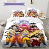 Son Goku Pattern Bedding,Quilt Set Quilt Cover Pillowcase Home Birthday Gift (1 * Duvet Cover + 2 * Pillowcase, Without Core)