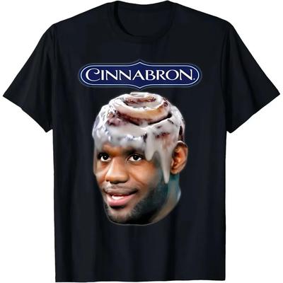 Cinnabron Lustiges LeBron Grafik Meme T-Shirt Damenmode T-Shirts Hohe Qualität Übergroß Kurzarm Herren T-Shirt Oberteile Streetwear