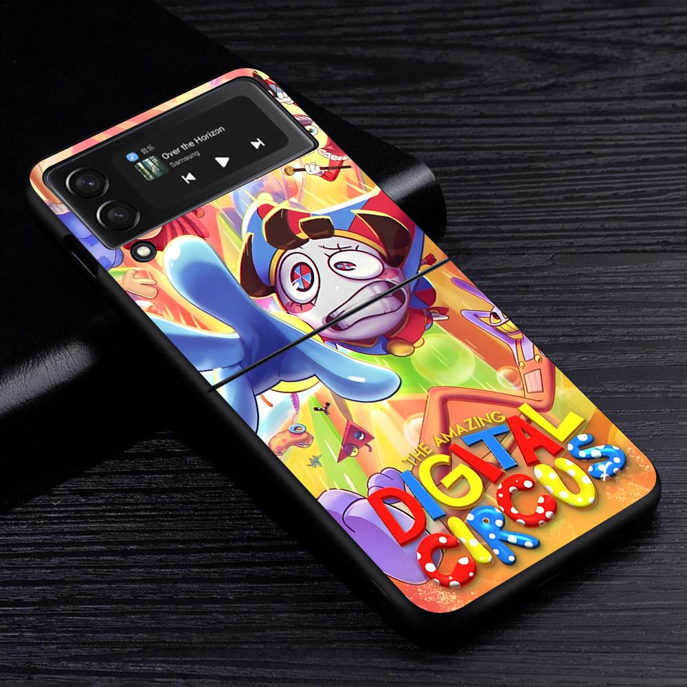

The Amazing Digital Circus Case for Samsung Galaxy Z Flip4 Flip3 5G PC Hard Phone Shell Z Flip 4 3 Black Zflip4 Zflip3 Cover Samsung Z Flip3 5G