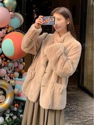 Women's Sweet Casual Plush Long Sleeve Jacket - Autumn/Winter 2025 Petite Loose Thick Warm Top