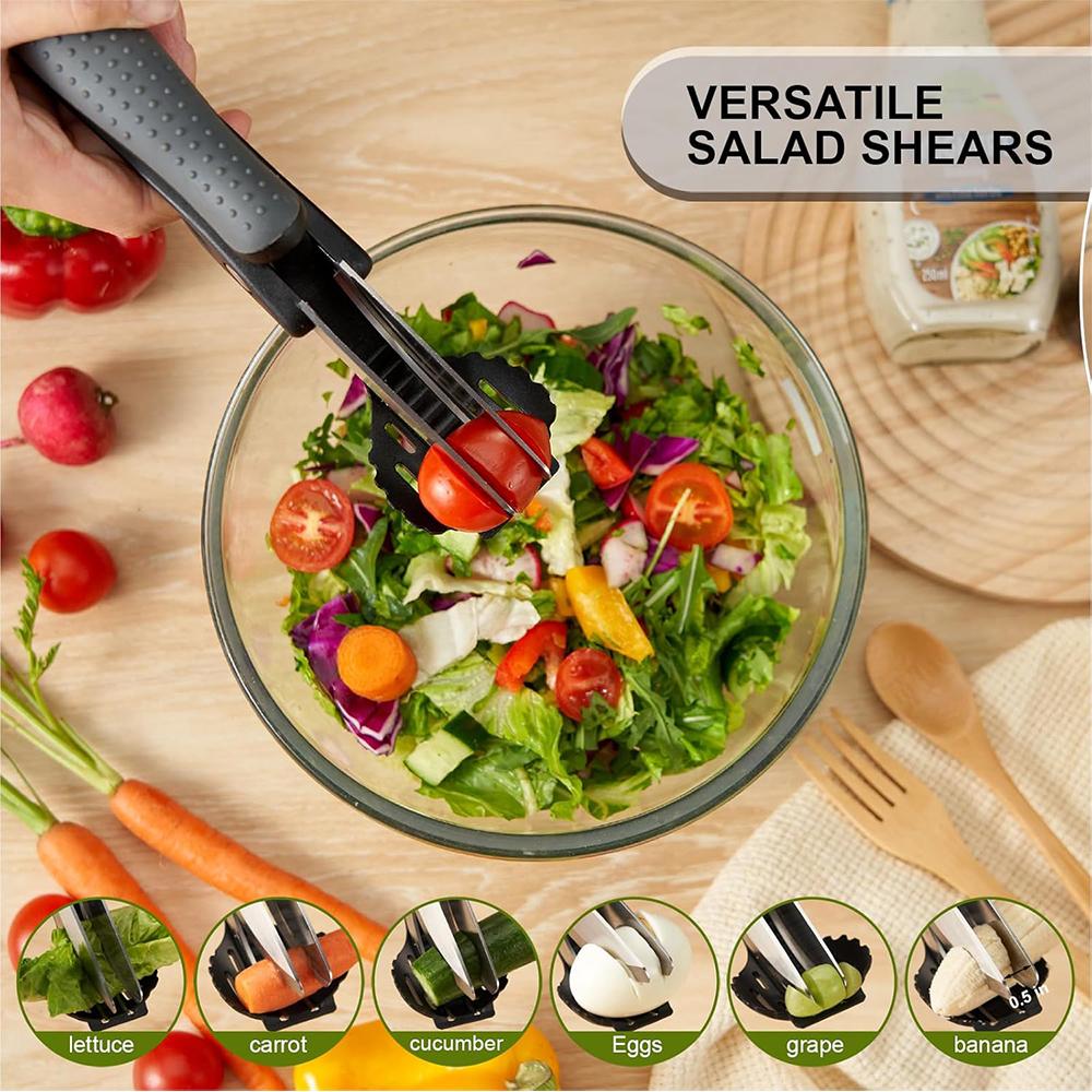 Salad Scissors Upgraded Salad Scissors Tossing and Chopping Salad Chopper Heavy Duty Kitchen Salad Scissors