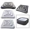 For Square Inflatable Bathtub Cover with Energy Saving Features and PVC Material for Outdoor Use and Debris Prevention