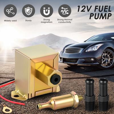 Pompe à carburant électrique 12V 2,5-4 psi Pompe à carburant essence Pompe de transfert de carburant universelle Essence solide Avec installation pour moteurs diesel