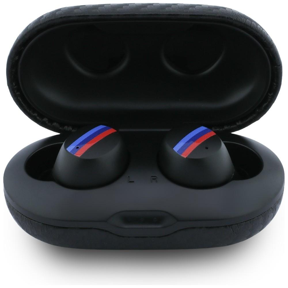 TWS Bluetooth Headphones BMW Carbon Metal Logo ENC Black