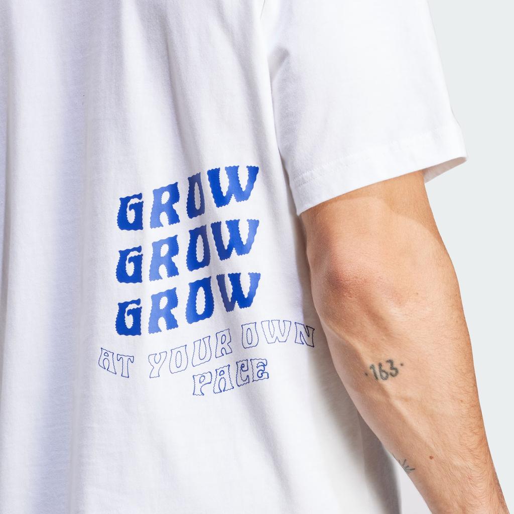 Adidas Letter Print Yoga Sports Casual Round Neck Short Sleeve Drop Shoulder T-Shirt Unisex T-Shirt White IS7114