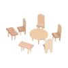 Puppenhaus Miniatur Esszimmertisch Stuhl Set 1:12 Maßstab Puppenhauszubehör für Wohnzimmer Esszimmer SchlafzimmerEsszimmer