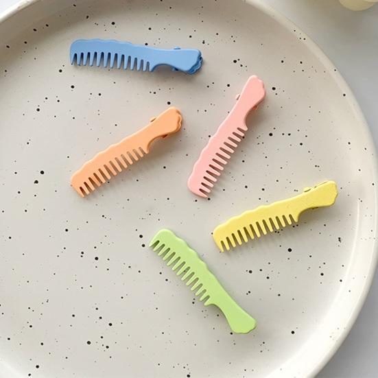 5 Piezas Pasador de Pelo para Niña Diseño de Peine Simulado Color Caramelo Pinzas Fuertes para Flequillo Accesorio de Peinado de Verano