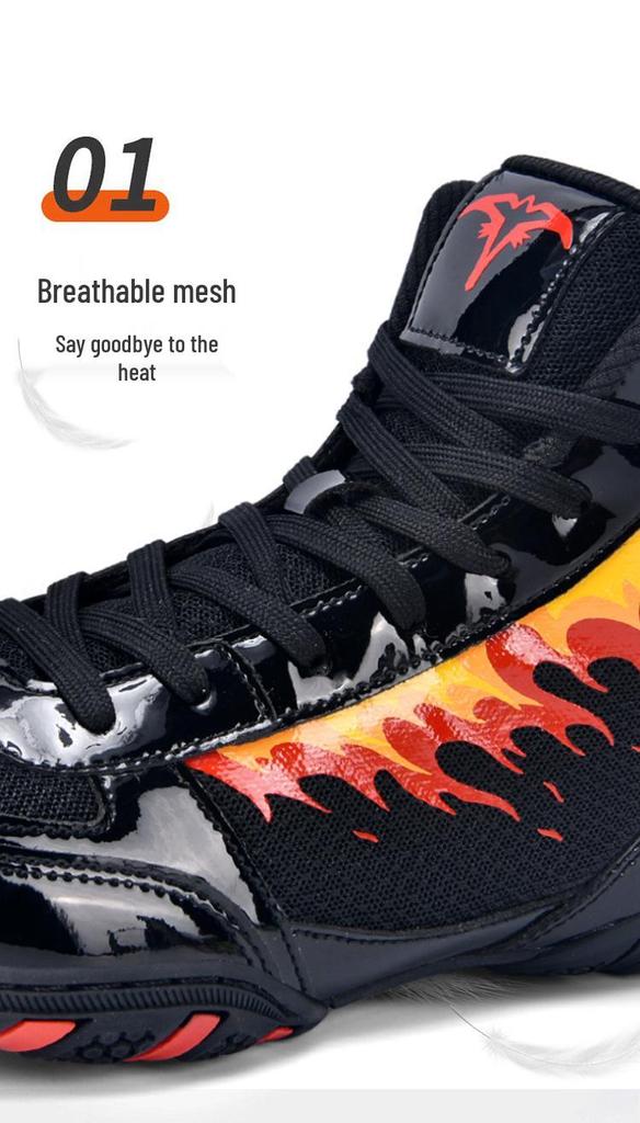 Men's Non-Slip Wear-Resistant Martial Arts Shoes for Boxing, Taekwondo, Muay Thai, and Sanda