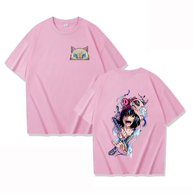 Hot Hashibira Inosuke Print Short Sleeve T Shirts Women Men Casual Shirts Summer Cool Crew Neck T-shirts Anime Shirts